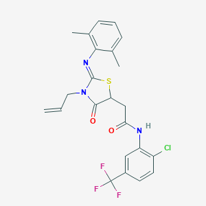 2-{3-allyl-2-[(2,6-dimethylphenyl)imino]-4-oxo-1,3-thiazolidin-5-yl}-N-[2-chloro-5-(trifluoromethyl)phenyl]acetamide