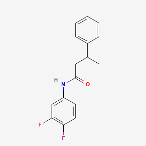 molecular formula C16H15F2NO B3980594 N-(3,4-difluorophenyl)-3-phenylbutanamide 