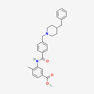 molecular formula C29H32N2O3 B3980694 methyl 3-({4-[(4-benzyl-1-piperidinyl)methyl]benzoyl}amino)-4-methylbenzoate 