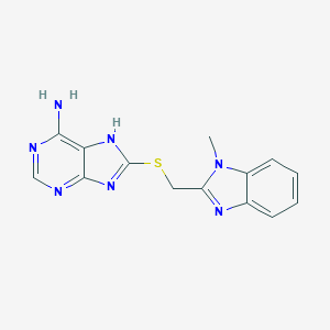 8-(1-Methyl-1H-benzoimidazol-2-ylmethylsulfanyl)-9H-purin-6-ylamine