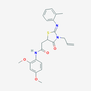 2-{3-allyl-2-[(2-methylphenyl)imino]-4-oxo-1,3-thiazolidin-5-yl}-N-(2,4-dimethoxyphenyl)acetamide