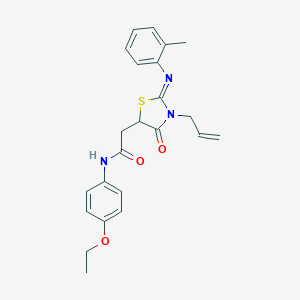 2-{3-allyl-2-[(2-methylphenyl)imino]-4-oxo-1,3-thiazolidin-5-yl}-N-(4-ethoxyphenyl)acetamide