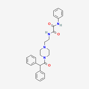 molecular formula C28H30N4O3 B3980772 N-{2-[4-(2,2-diphenylacetyl)piperazin-1-yl]ethyl}-N'-phenylethanediamide 