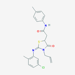 2-{3-allyl-2-[(5-chloro-2-methylphenyl)imino]-4-oxo-1,3-thiazolidin-5-yl}-N-(4-methylphenyl)acetamide