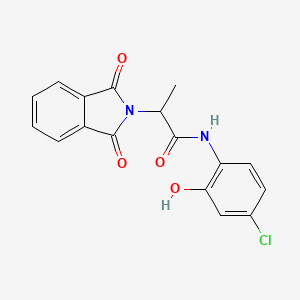 molecular formula C17H13ClN2O4 B3980805 N-(4-chloro-2-hydroxyphenyl)-2-(1,3-dioxoisoindol-2-yl)propanamide 