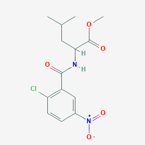 molecular formula C14H17ClN2O5 B3980806 Methyl 2-[(2-chloro-5-nitrobenzoyl)amino]-4-methylpentanoate 