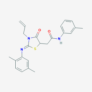 2-{3-allyl-2-[(2,5-dimethylphenyl)imino]-4-oxo-1,3-thiazolidin-5-yl}-N-(3-methylphenyl)acetamide