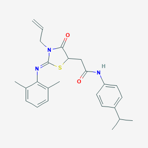 2-{3-allyl-2-[(2,6-dimethylphenyl)imino]-4-oxo-1,3-thiazolidin-5-yl}-N-(4-isopropylphenyl)acetamide