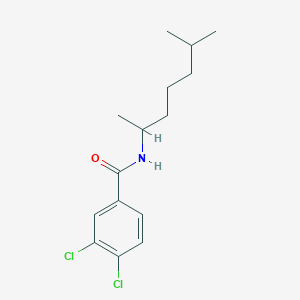 molecular formula C15H21Cl2NO B3980848 3,4-dichloro-N-(6-methylheptan-2-yl)benzamide 