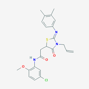 2-{3-allyl-2-[(3,4-dimethylphenyl)imino]-4-oxo-1,3-thiazolidin-5-yl}-N-(5-chloro-2-methoxyphenyl)acetamide
