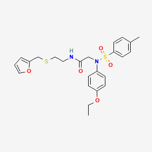 molecular formula C24H28N2O5S2 B3980875 N~2~-(4-ethoxyphenyl)-N~1~-{2-[(2-furylmethyl)thio]ethyl}-N~2~-[(4-methylphenyl)sulfonyl]glycinamide 
