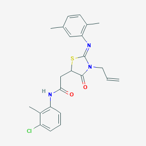 2-{3-allyl-2-[(2,5-dimethylphenyl)imino]-4-oxo-1,3-thiazolidin-5-yl}-N-(3-chloro-2-methylphenyl)acetamide
