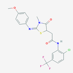 N-[2-chloro-5-(trifluoromethyl)phenyl]-2-{2-[(4-methoxyphenyl)imino]-3-methyl-4-oxo-1,3-thiazolidin-5-yl}acetamide