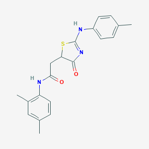 N-(2,4-dimethylphenyl)-2-[2-(4-methylanilino)-4-oxo-1,3-thiazol-5-yl]acetamide