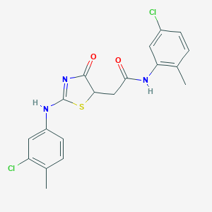 2-[2-(3-chloro-4-methylanilino)-4-oxo-1,3-thiazol-5-yl]-N-(5-chloro-2-methylphenyl)acetamide