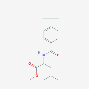 molecular formula C18H27NO3 B3980976 METHYL 2-[(4-TERT-BUTYLPHENYL)FORMAMIDO]-4-METHYLPENTANOATE 