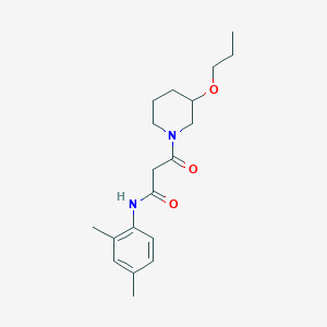 molecular formula C19H28N2O3 B3981005 N-(2,4-dimethylphenyl)-3-oxo-3-(3-propoxypiperidin-1-yl)propanamide 