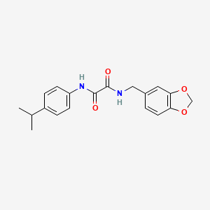 molecular formula C19H20N2O4 B3981027 N-(1,3-benzodioxol-5-ylmethyl)-N'-(4-isopropylphenyl)ethanediamide 