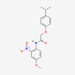 molecular formula C18H20N2O5 B3981052 N-(4-methoxy-2-nitrophenyl)-2-[4-(propan-2-yl)phenoxy]acetamide 