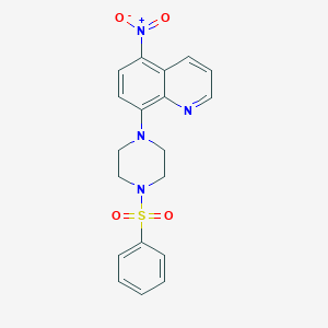 8-(4-Benzenesulfonyl-piperazin-1-yl)-5-nitro-quinoline