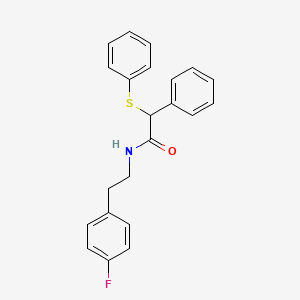 molecular formula C22H20FNOS B3981177 N-[2-(4-fluorophenyl)ethyl]-2-phenyl-2-(phenylsulfanyl)acetamide 