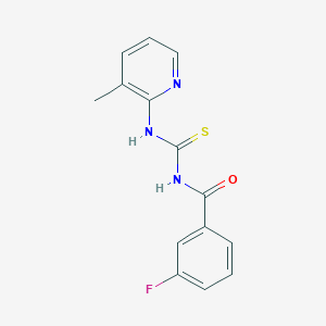 molecular formula C14H12FN3OS B398119 N-(3-fluorobenzoyl)-N'-(3-methyl-2-pyridinyl)thiourea 
