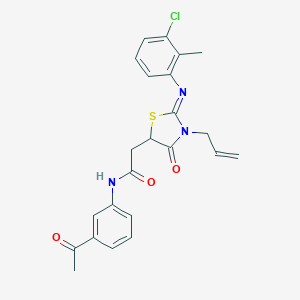 N-(3-acetylphenyl)-2-{3-allyl-2-[(3-chloro-2-methylphenyl)imino]-4-oxo-1,3-thiazolidin-5-yl}acetamide