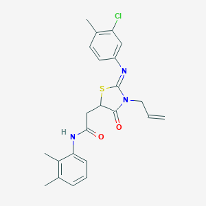 2-{3-allyl-2-[(3-chloro-4-methylphenyl)imino]-4-oxo-1,3-thiazolan-5-yl}-N~1~-(2,3-dimethylphenyl)acetamide
