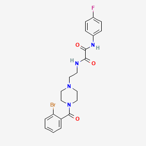 molecular formula C21H22BrFN4O3 B3981329 N-{2-[4-(2-bromobenzoyl)-1-piperazinyl]ethyl}-N'-(4-fluorophenyl)ethanediamide 