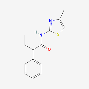 molecular formula C14H16N2OS B3981356 N-(4-methyl-1,3-thiazol-2-yl)-2-phenylbutanamide 
