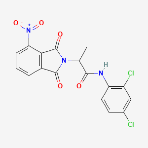 molecular formula C17H11Cl2N3O5 B3981377 N-(2,4-dichlorophenyl)-2-(4-nitro-1,3-dioxo-1,3-dihydro-2H-isoindol-2-yl)propanamide 