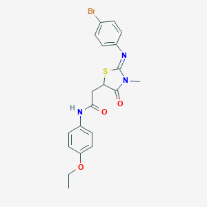 2-{2-[(4-bromophenyl)imino]-3-methyl-4-oxo-1,3-thiazolidin-5-yl}-N-(4-ethoxyphenyl)acetamide