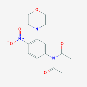 molecular formula C15H19N3O5 B398206 N-acetyl-N-[2-methyl-5-(morpholin-4-yl)-4-nitrophenyl]acetamide 