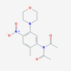 molecular formula C15H19N3O5 B398206 N-acetyl-N-[4-nitro-2-methyl-5-(4-morpholinyl)phenyl]acetamide 