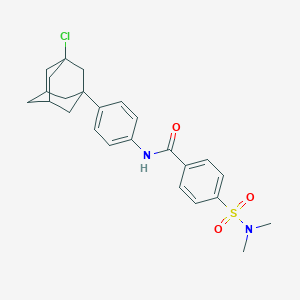 molecular formula C25H29ClN2O3S B398212 N-[4-(3-CHLOROADAMANTAN-1-YL)PHENYL]-4-(DIMETHYLSULFAMOYL)BENZAMIDE 