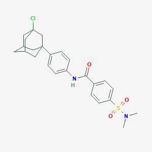 molecular formula C25H29ClN2O3S B398212 N-[4-(3-chloro-1-adamantyl)phenyl]-4-[(dimethylamino)sulfonyl]benzamide 