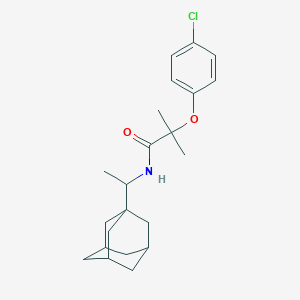 molecular formula C22H30ClNO2 B398218 N-[1-(1-adamantyl)ethyl]-2-(4-chlorophenoxy)-2-methylpropanamide 