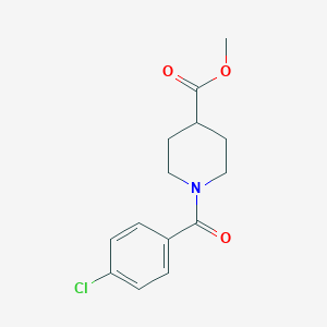 molecular formula C14H16ClNO3 B398219 Methyl 1-(4-chlorobenzoyl)piperidine-4-carboxylate CAS No. 349614-05-7