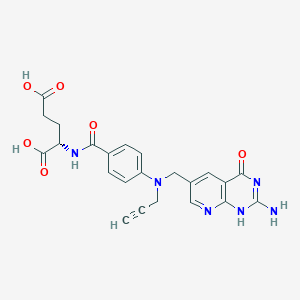 molecular formula C23H22N6O6 B039823 10-Propargyl-5-deazafolic acid CAS No. 115722-29-7