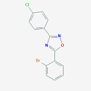 molecular formula C14H8BrClN2O B398238 5-(2-Bromophenyl)-3-(4-chlorophenyl)-1,2,4-oxadiazole CAS No. 370847-83-9