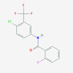 molecular formula C14H8ClF3INO B398251 N-[4-chloro-3-(trifluoromethyl)phenyl]-2-iodobenzamide 