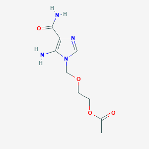 2-[(5-Amino-4-carbamoylimidazol-1-YL)methoxy]ethyl acetate