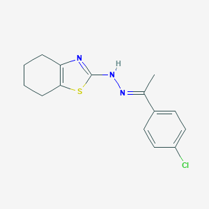 molecular formula C15H16ClN3S B398272 4,5,6,7-tetrahydro-1,3-benzothiazol-2(3H)-one [1-(4-chlorophenyl)ethylidene]hydrazone 
