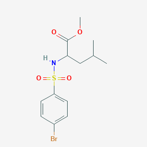 molecular formula C13H18BrNO4S B3982789 METHYL 2-(4-BROMOBENZENESULFONAMIDO)-4-METHYLPENTANOATE 
