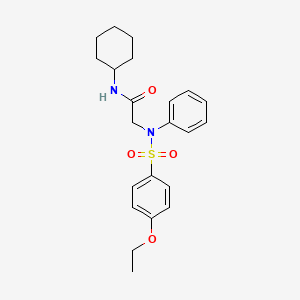 molecular formula C22H28N2O4S B3983047 N-CYCLOHEXYL-2-(N-PHENYL4-ETHOXYBENZENESULFONAMIDO)ACETAMIDE 