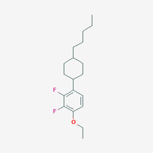 molecular formula C19H28F2O B039831 Benzene, 1-ethoxy-2,3-difluoro-4-(trans-4-pentylcyclohexyl)- CAS No. 124729-02-8