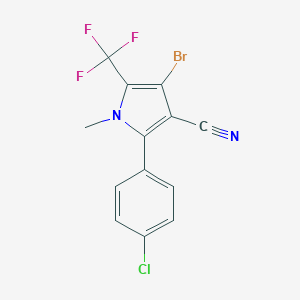 4-Bromo-2-(4-chlorophenyl)-1-methyl-5-(trifluoromethyl)pyrrole-3-carbonitrile