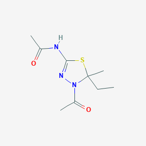 molecular formula C9H15N3O2S B398325 N-(4-acetyl-5-ethyl-5-methyl-1,3,4-thiadiazol-2-yl)acetamide 