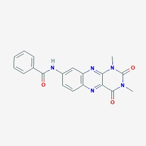 molecular formula C19H15N5O3 B398377 N-(1,3-dimethyl-2,4-dioxo-1,2,3,4-tetrahydrobenzo[g]pteridin-8-yl)benzamide CAS No. 21724-15-2