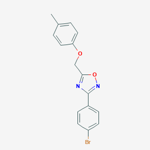 molecular formula C16H13BrN2O2 B398392 3-(4-Bromophenyl)-5-[(4-methylphenoxy)methyl]-1,2,4-oxadiazole 